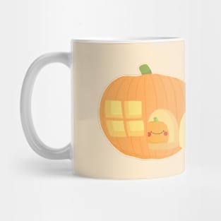 Kawaii Pumpkin Halloween House Mug